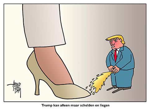 Trump scheldt op Kamala Harris